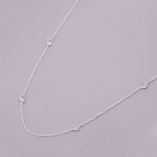 Gargantilha Pontos de Luz 65cm - Prata Branca